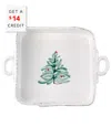 Vietri Lastra Holiday Square Baker With $14 Credit