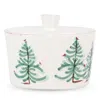 Vietri Lastra Holiday Sugar Dish In Green