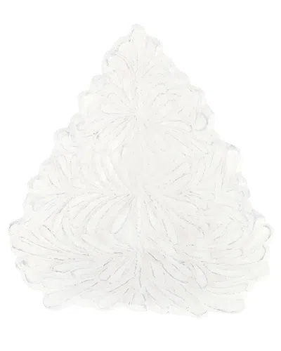 Vietri Lastra Holiday White Tree Bowl