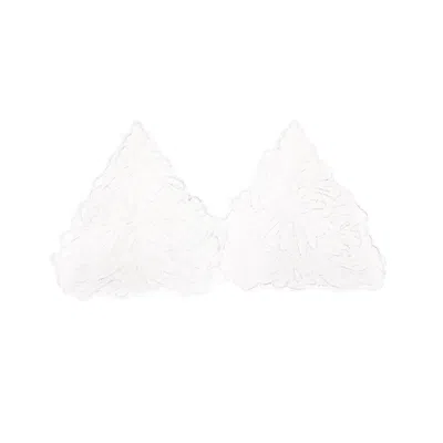 Vietri Lastra Holiday White Figural Tree Two-part Server