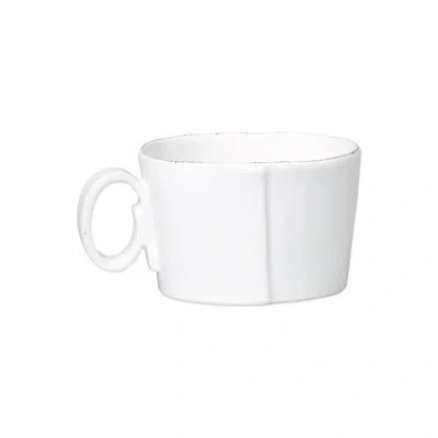Vietri Lastra Jumbo Coffee Mug In White