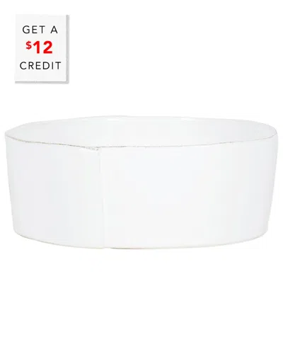 Vietri Lastra Large Serving Bowl With $12 Credit In White