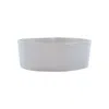 Vietri Lastra Light Gray Medium Serving Bowl In White