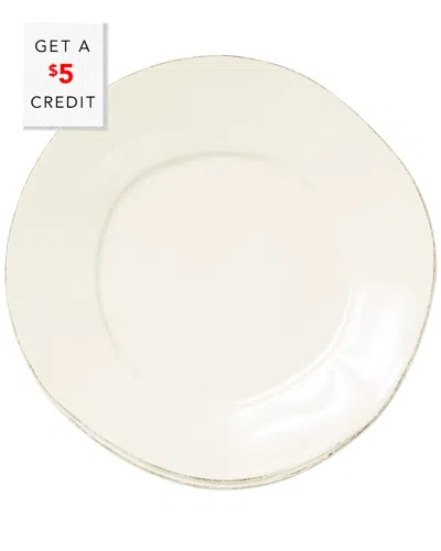 Vietri Lastra Linen European Dinner Plate With $5 Credit