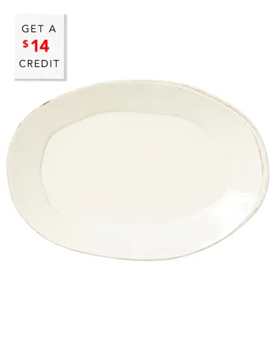 Vietri Lastra Linen Oval Platter With $14 Credit