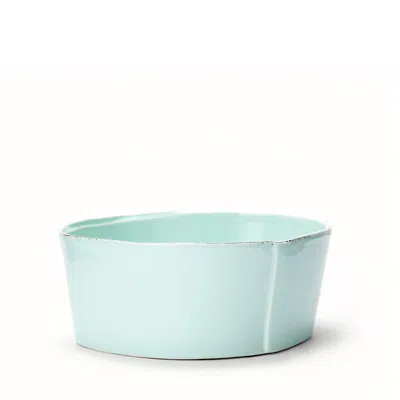 Vietri Lastra Medium Serving Bowl In Aqua