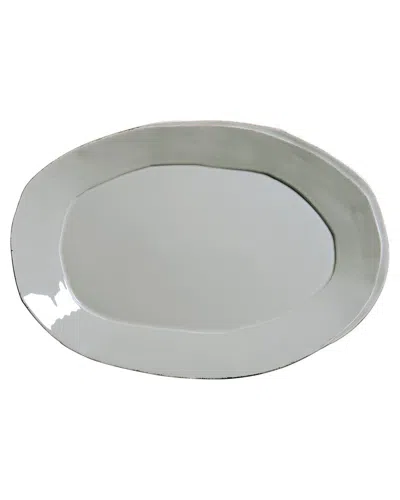 Vietri Lastra Oval Platter In Gray