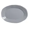 Vietri Lastra Oval Platter, Gray In Grey