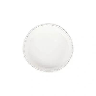 Vietri Lastra Pie Dish In White