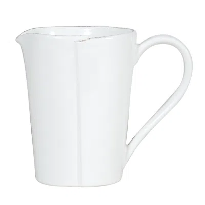 Vietri Lastra Pitcher In White