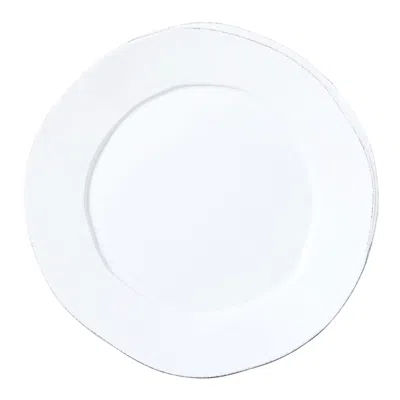 Vietri Lastra Round Platter In White