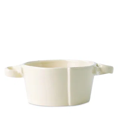 Vietri Lastra Linen Small Handled Bowl