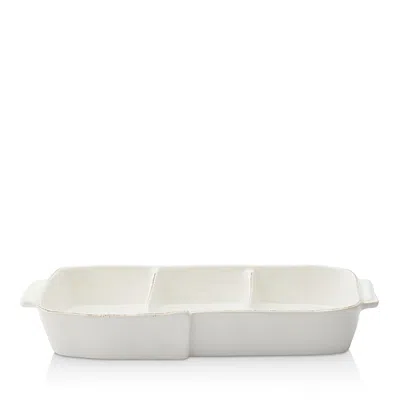 Vietri Lastra Small Three-part Server In White