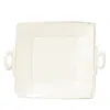 Vietri Lastra Square Handled Platter In Linen
