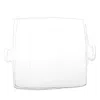Vietri Lastra Square Handled Platter In White