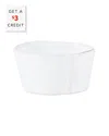 Vietri Lastra White Condiment Bowl With $3 Credit In White