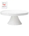 Vietri Lastra White Large Cake Stand With $14 Credit In White