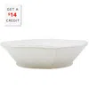 Vietri Lastra White Large Shallow Serving Bowl With $14 Credit In White