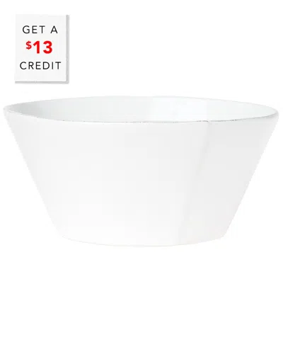 Vietri Lastra White Large Stacking Serving Bowl With $13 Credit