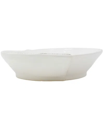 Vietri Lastra White Medium Shallow Serving Bowl