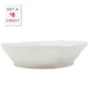 Vietri Lastra White Medium Shallow Serving Bowl With $8 Credit In White