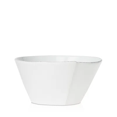 VIETRI LASTRA WHITE MEDIUM STACKING SERVING BOWL