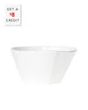Vietri Lastra Medium Stacking Stoneware Serving Bowl In White