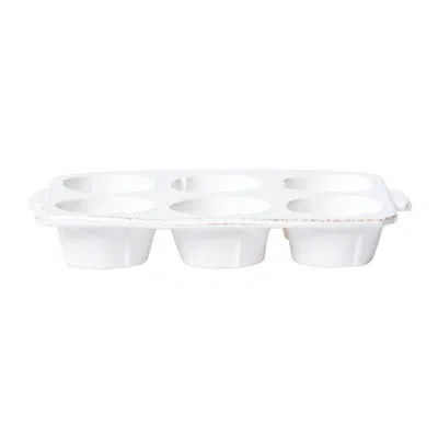 Vietri Lastra White Muffin Pan Tin