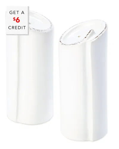 Vietri Lastra White Salt And Pepper