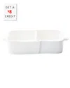 Vietri Lastra White Two-part Server With $8 Credit In White