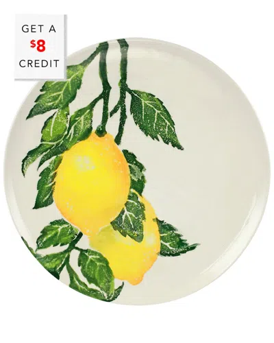 Vietri Limoni Dinner Plate With $8 Credit In Yellow
