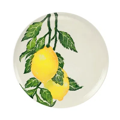 Vietri Limoni Dinner Plate In Yellow