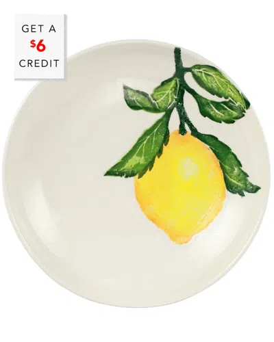 Vietri Limoni Pasta Bowl With $6 Credit In Yellow