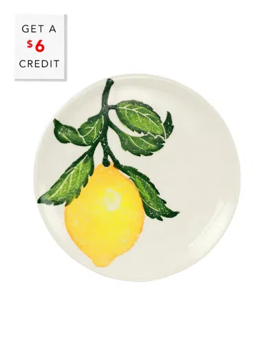 Vietri Limoni Salad Plate With $6 Credit In Yellow
