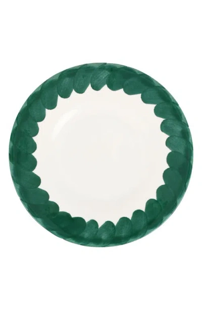 Vietri Lisbon Brushstroke Salad Plate In Green