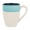 Vietri Lisbon Cobalt And Aqua Stripe Mug