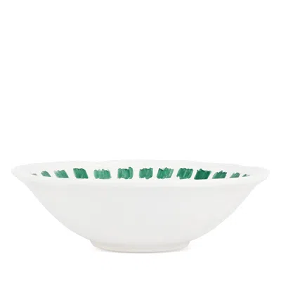 Vietri Lisbon Green Stitch Serving Bowl