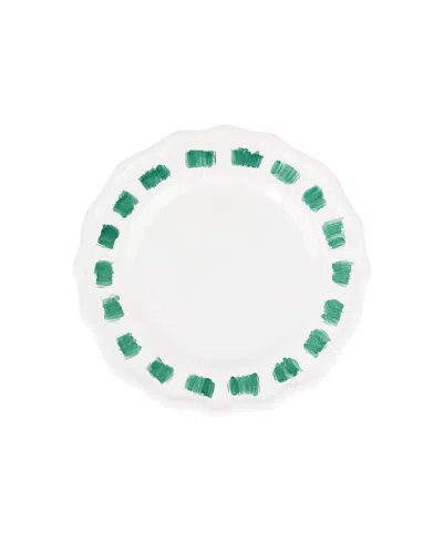 Vietri Lisbon Stitch Cocktail Plate In Green