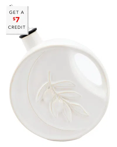 Vietri Luna Olive Oil Bottle With $7 Credit In White