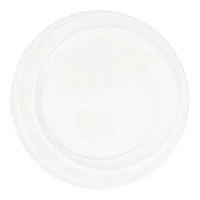 Vietri Luna Round Platter In White