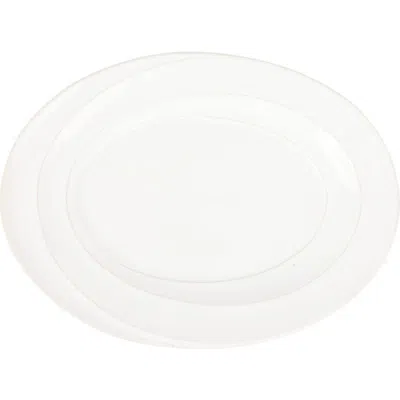 Vietri Luna Small Oval Platter In White