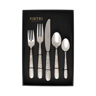 Vietri Martellato 5 Piece Place Setting In Stainless Steel