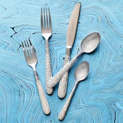 Vietri Martellato 5 Piece Silver Place Setting
