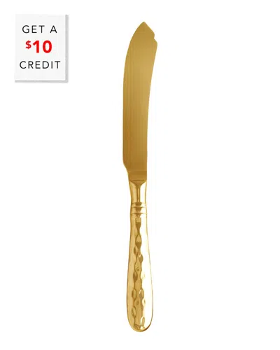 Vietri Martellato Cake Knife In Gold