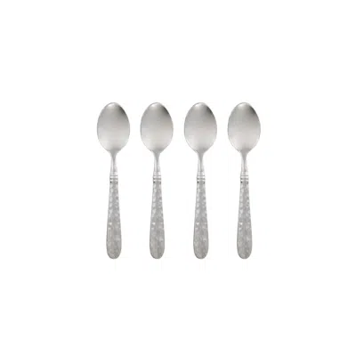 Vietri Martellato Demitasse Spoons - Set Of 4 In Silver