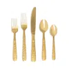 Vietri Martellato Golden Five-piece Place Setting In Gold
