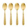 Vietri Martellato Gold Tone Demitasse Spoons, Set Of 4 In Gold