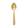 Vietri Martellato Gold Tone Slotted Serving Spoon In Gold