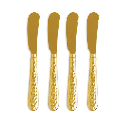 Vietri Martellato Gold Set Of 4 Spreaders
