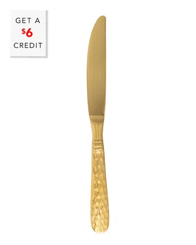 Vietri Martellato Place Knife In Gold